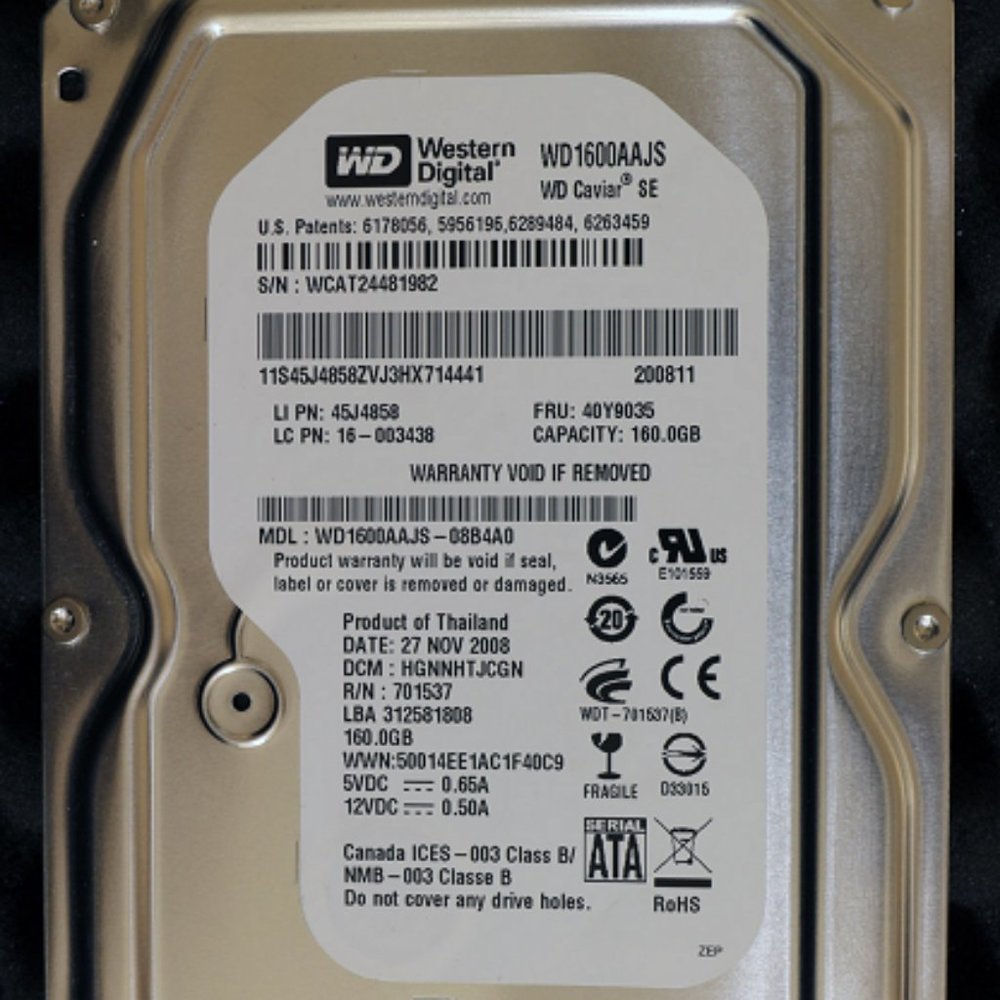WESTERN DIGITAL WD CAVIAR SE WD1600AAJS-08B4A0 160GB SATA HARD DISK DRIVE